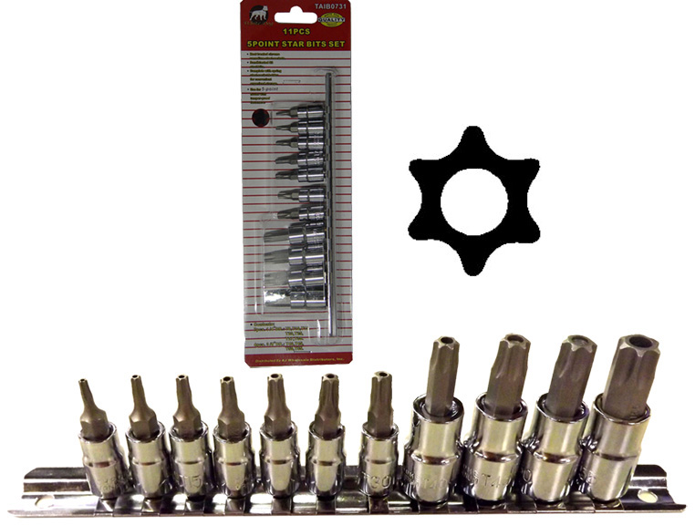 11PC 6 POINT STAR BITS SET (48/C) | AJ Wholesale Distributors, Inc.