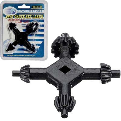 4 WAY CHUCK KEY LARGE 100/C Y | AJ Wholesale Distributors, Inc.