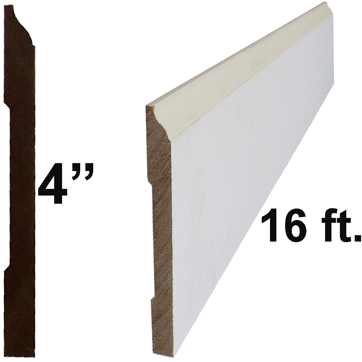 16FT X 4INCH BASEBOARD 588/PALLET | AJ Wholesale Distributors, Inc.